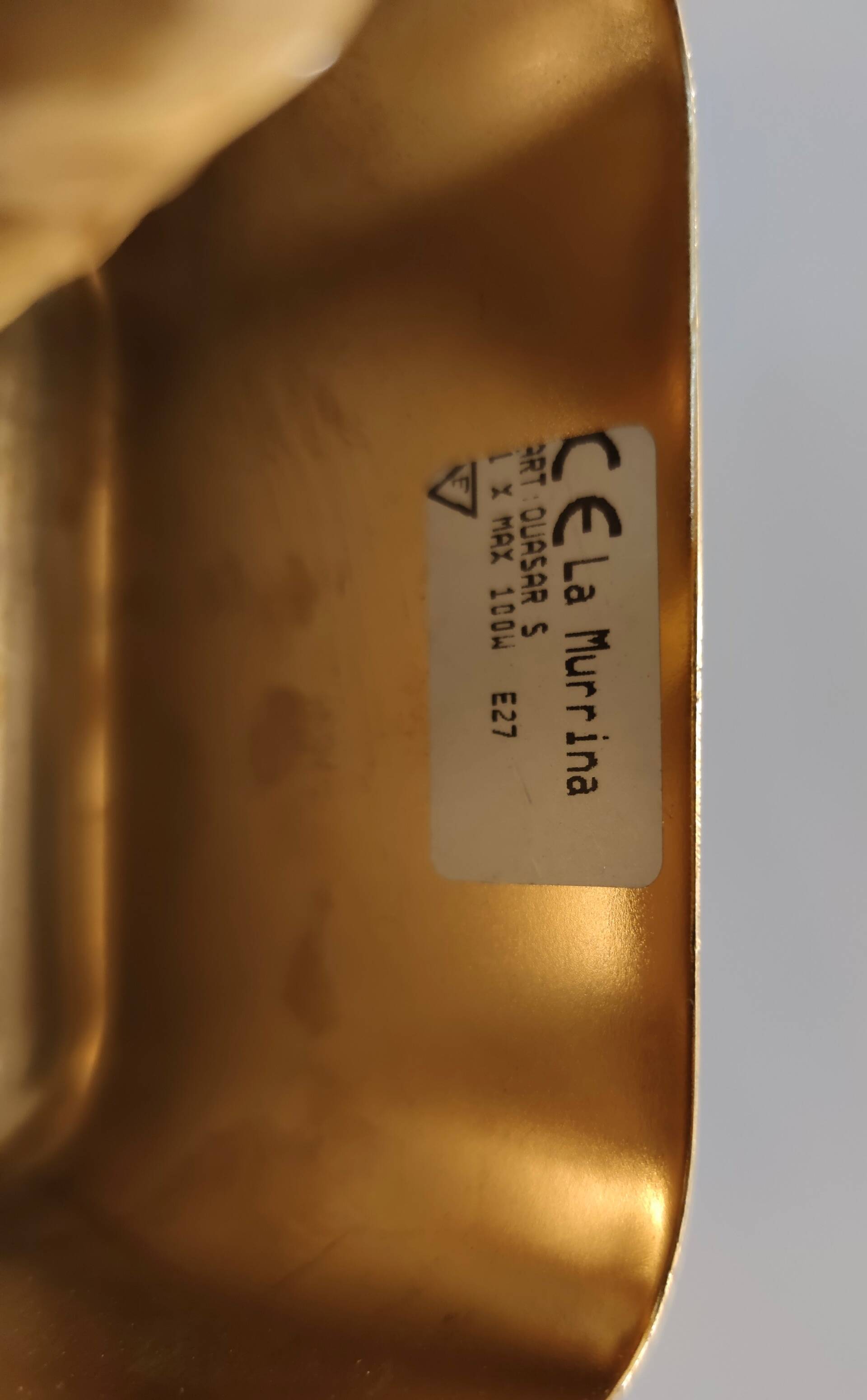 Orange Murano Glass and Brass Pendant by La Murrina, Italy, 1980s