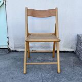 Vintage cane folding chair 80 Habitat