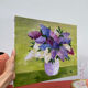 Tableau peinture bouquet de lilas huile sur toile
