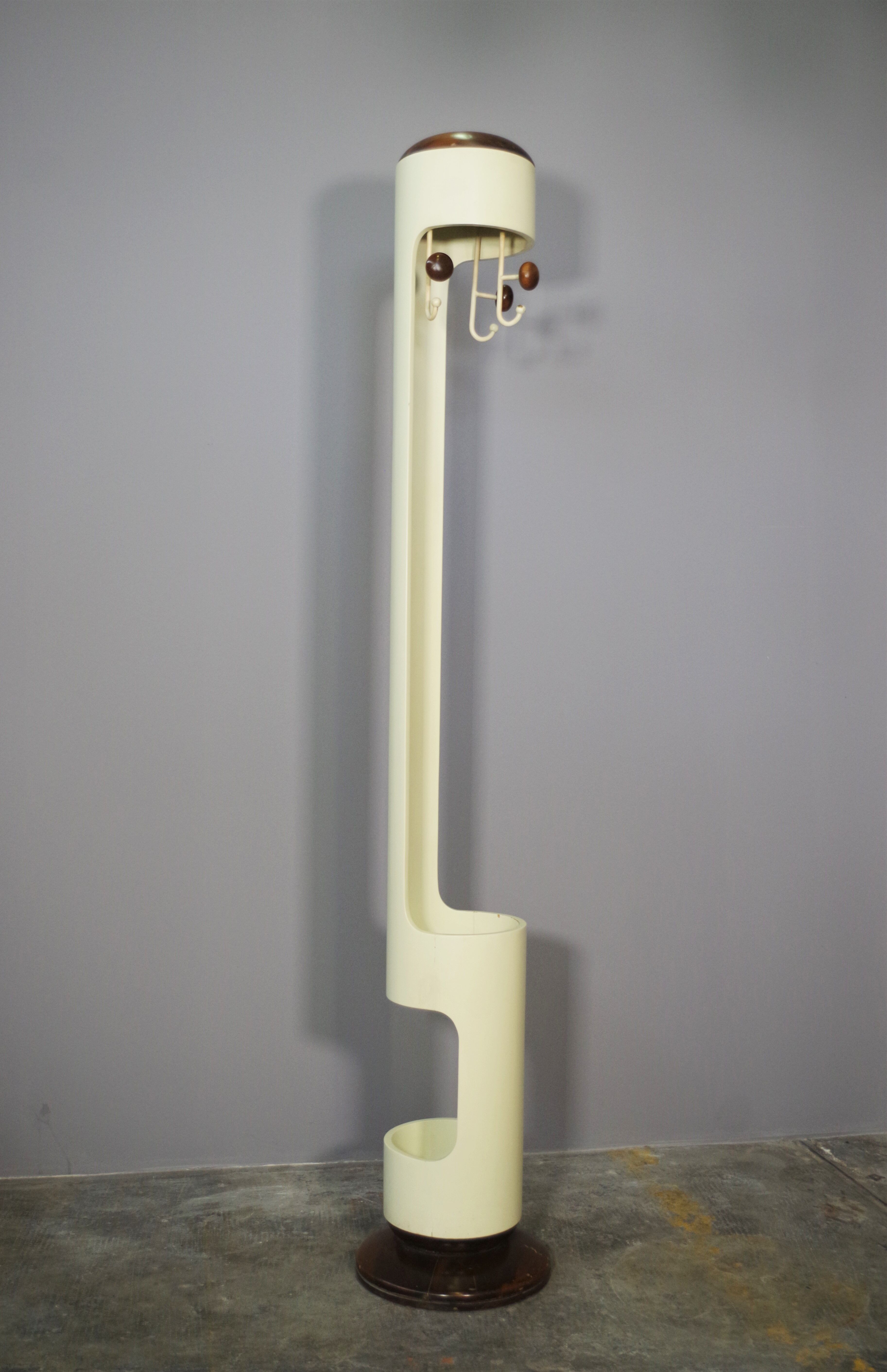 Column coat rack with umbrella stand 60s