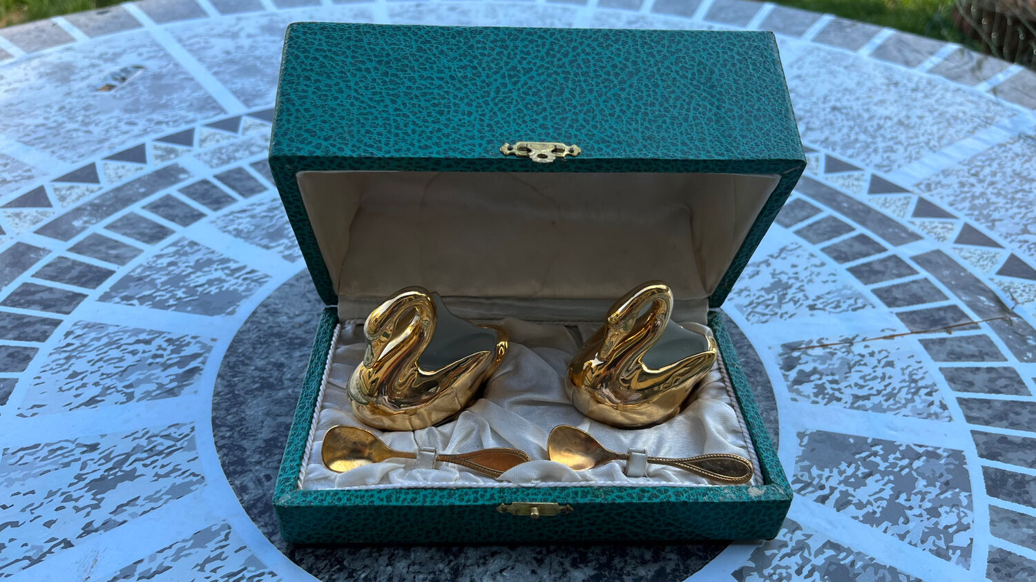 Pair of Limoges salt cellars