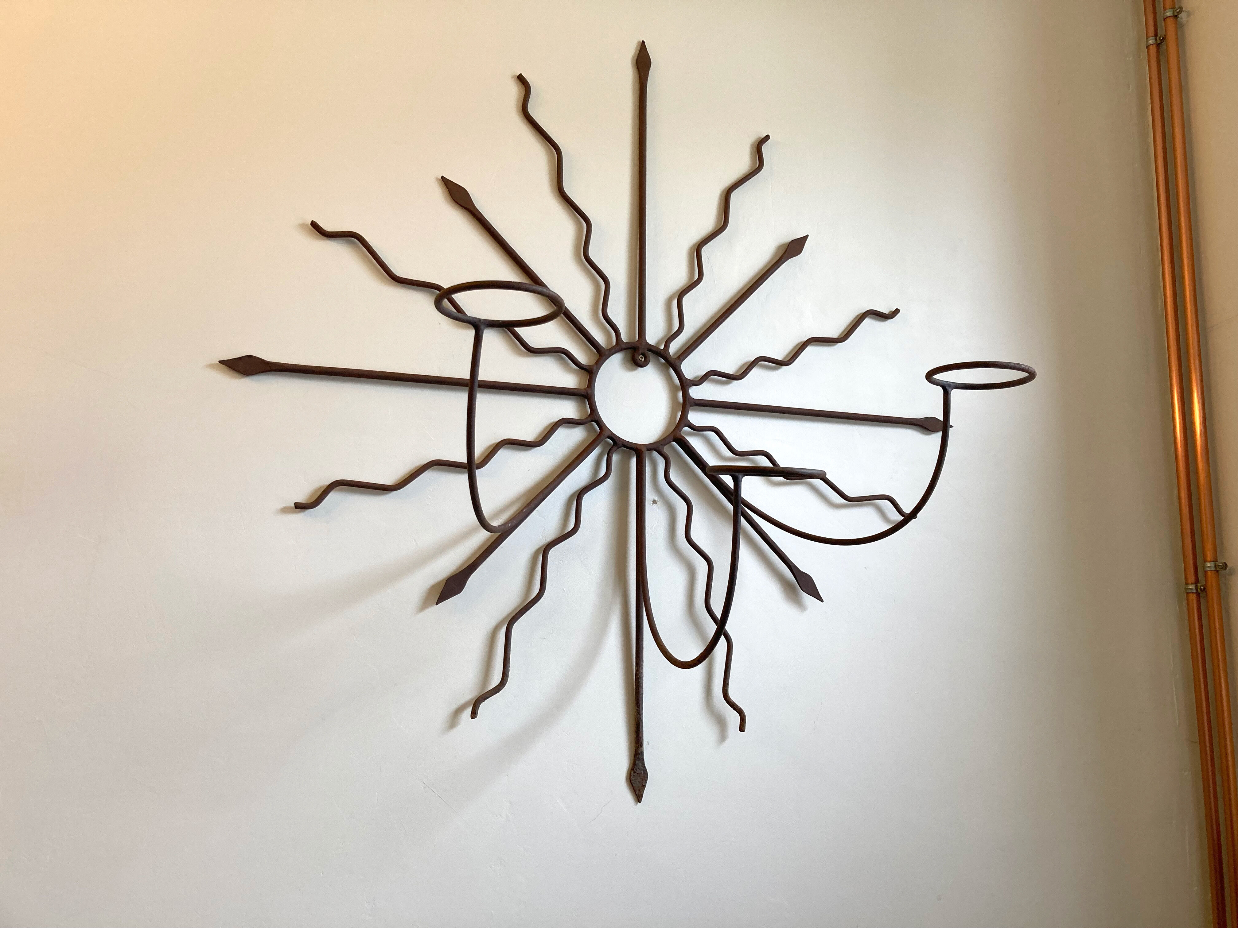 Wrought iron wall plant door