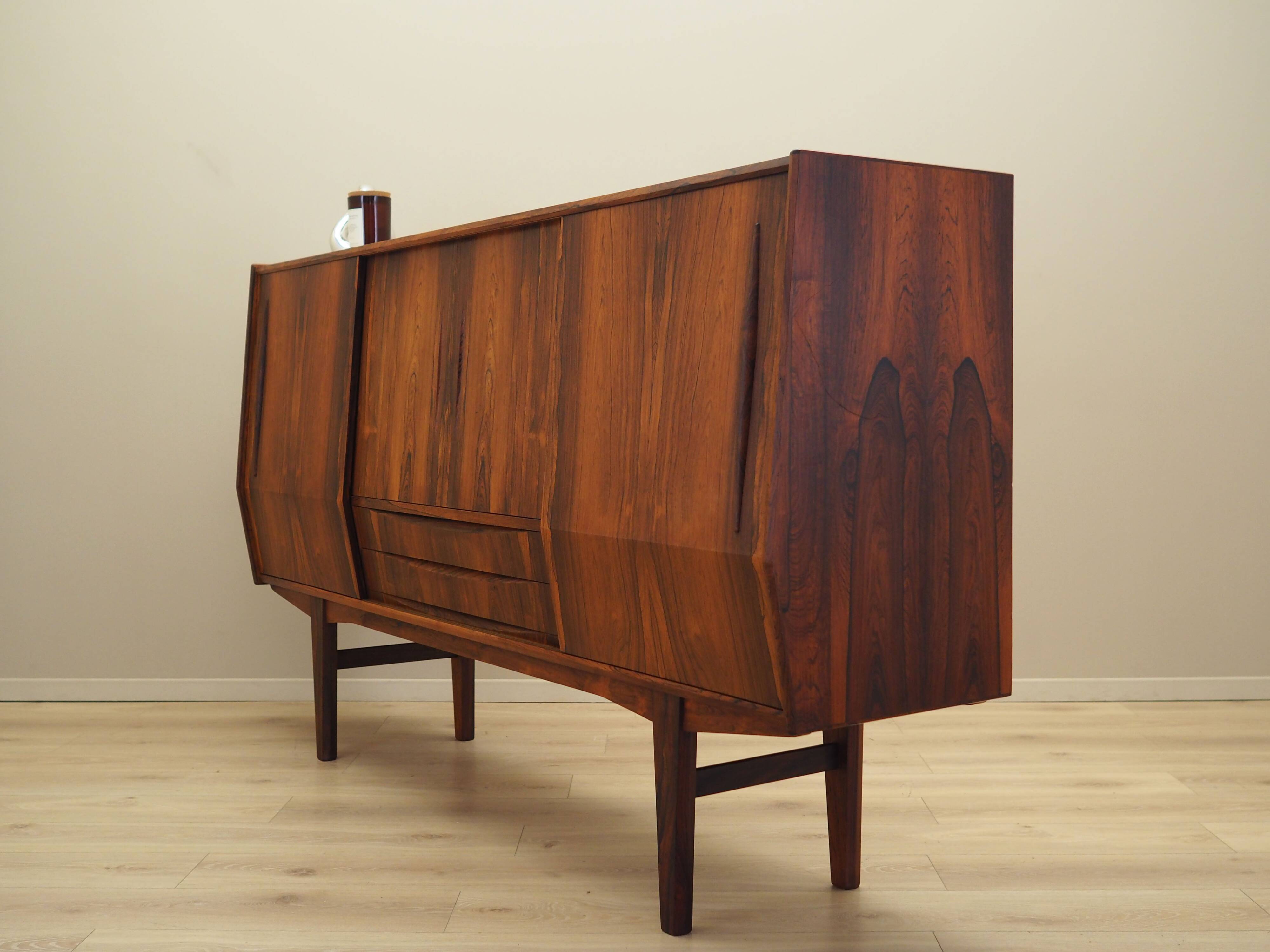 Rosewood highboard, Danish design, 1970s, production: Denmark