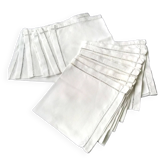 12 old white linen napkins 44.5 x 45.5 cm