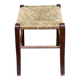 Solid wood straw stool in Louis XV style