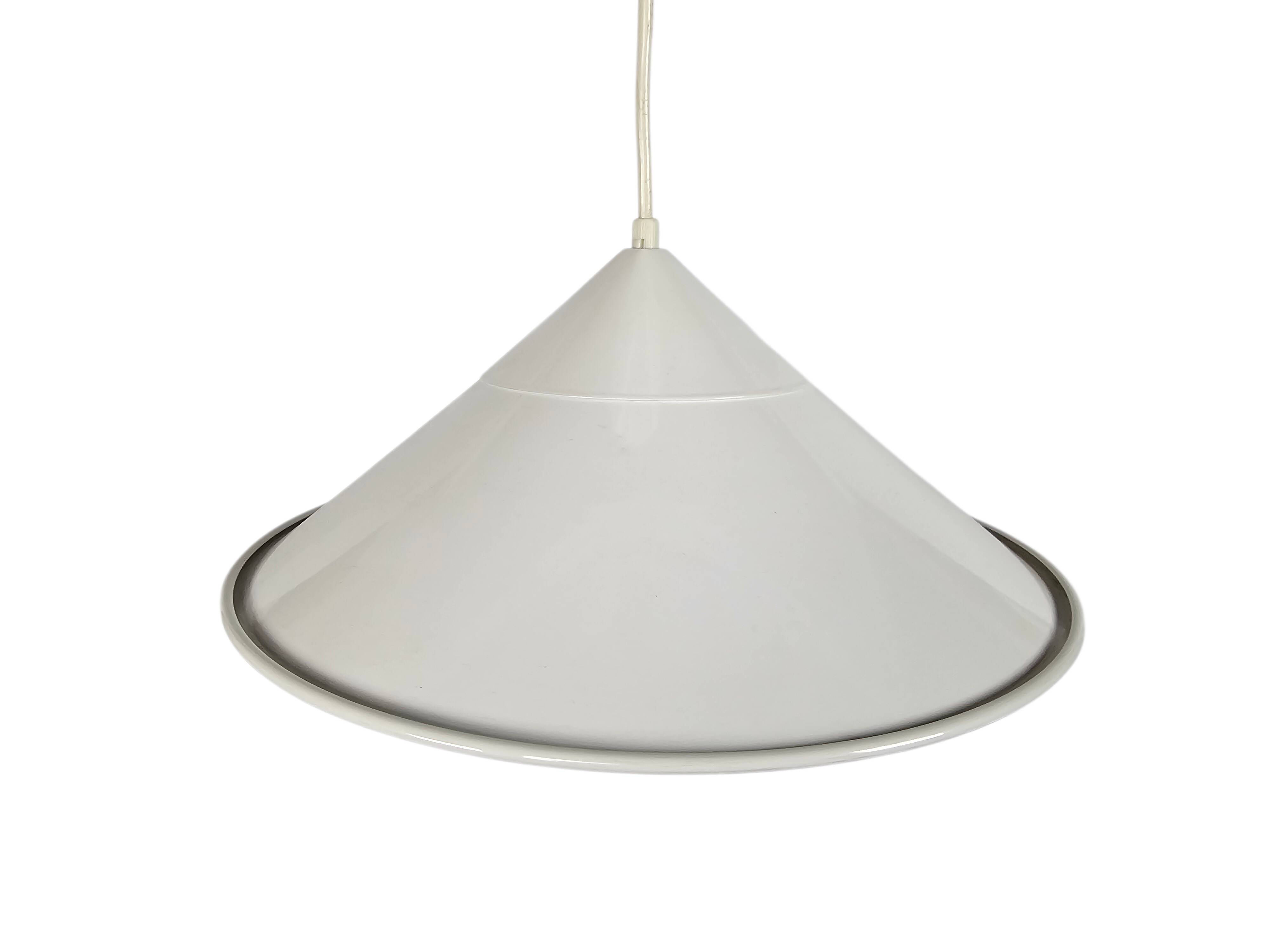 Vintage - Post Modern - UFO pendant lamp - Louis Poulsen style - enamel - 8