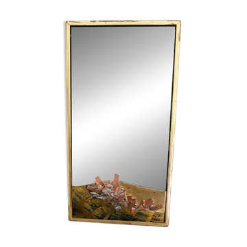 Miroir brutaliste signé année 70