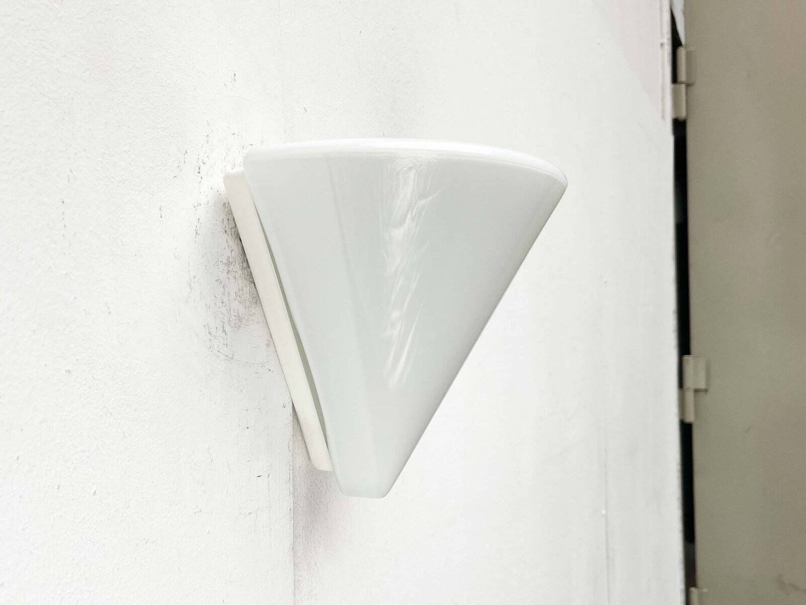 Wall lamp in glass from the Postmodern T+L Royal Typ L 133 series by Keuco, 1980s.
