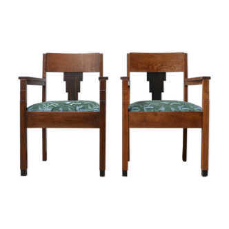 Pair of Amsterdam School Art Deco Armchairs