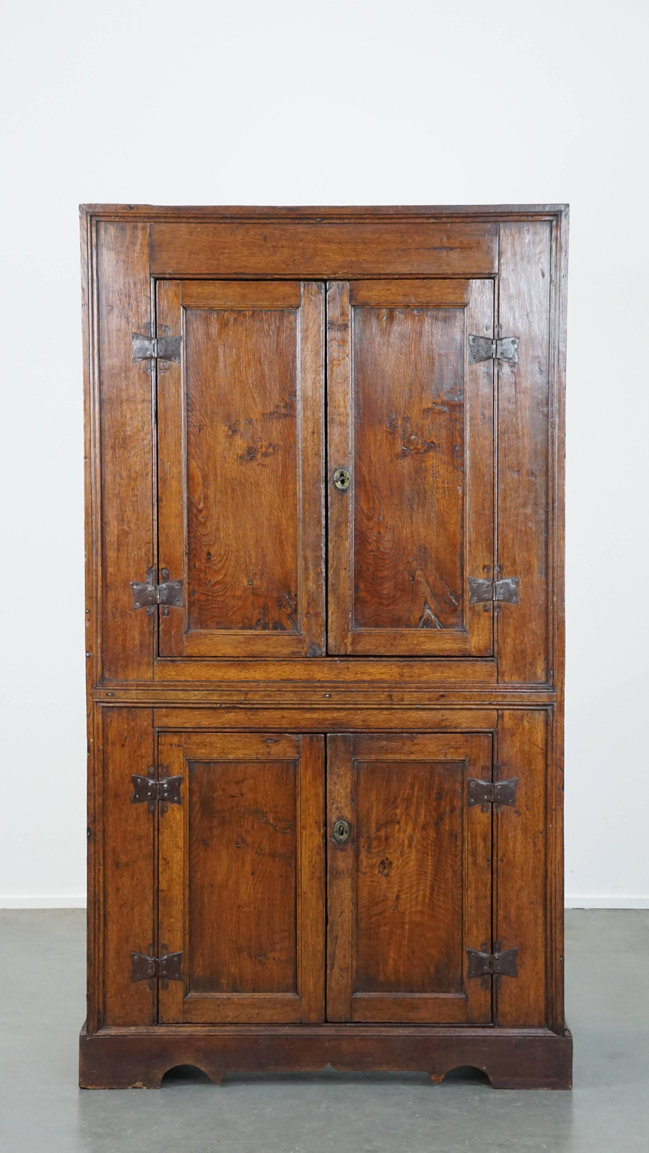 Antique oak cabinet with 4 doors from the 18th century