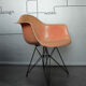 Fauteuil DAR par Charles & Ray Eames pour Zenith Plastics, red ou salmon, 1950