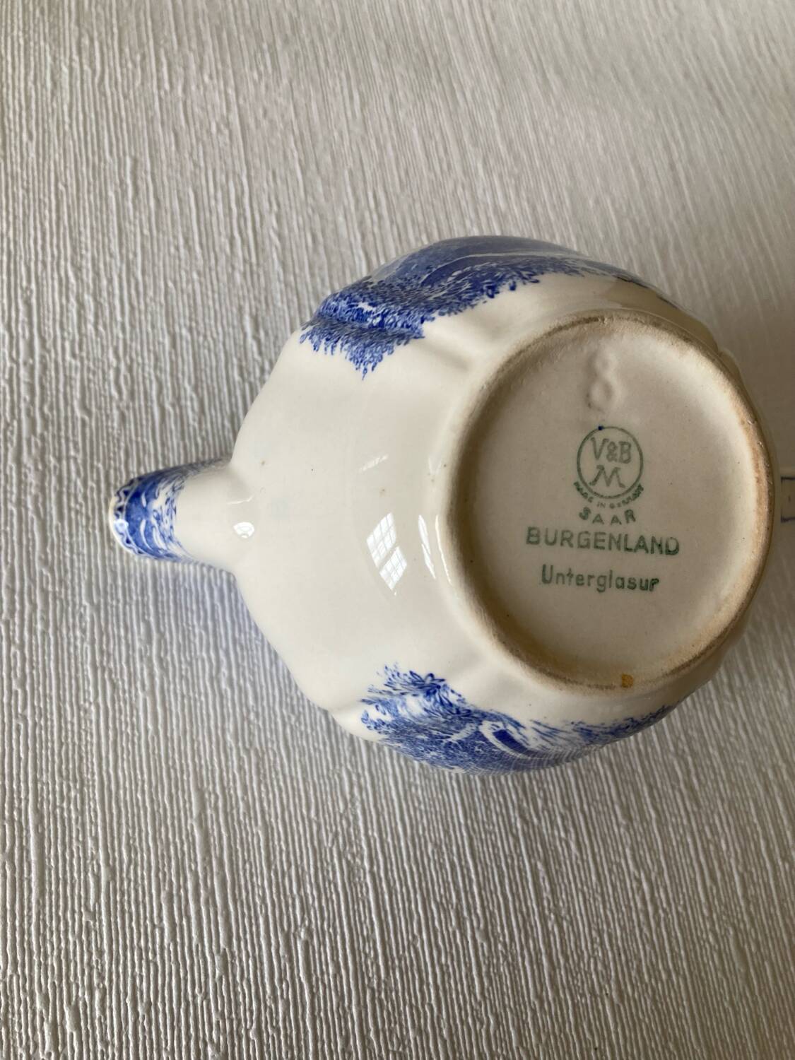Small Villeroy and Boch Burgenland blue creamer