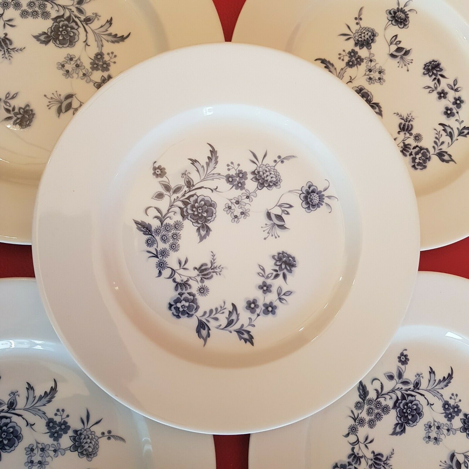 Frelon porcelain dessert set 8 plates + 2 trays