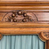 Antique carved wooden bookcase
