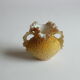 Victorian glass peach sunrise coralene vase, late 19th century.