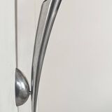 Vintage modernist wall light, chrome metal, France, 1970.