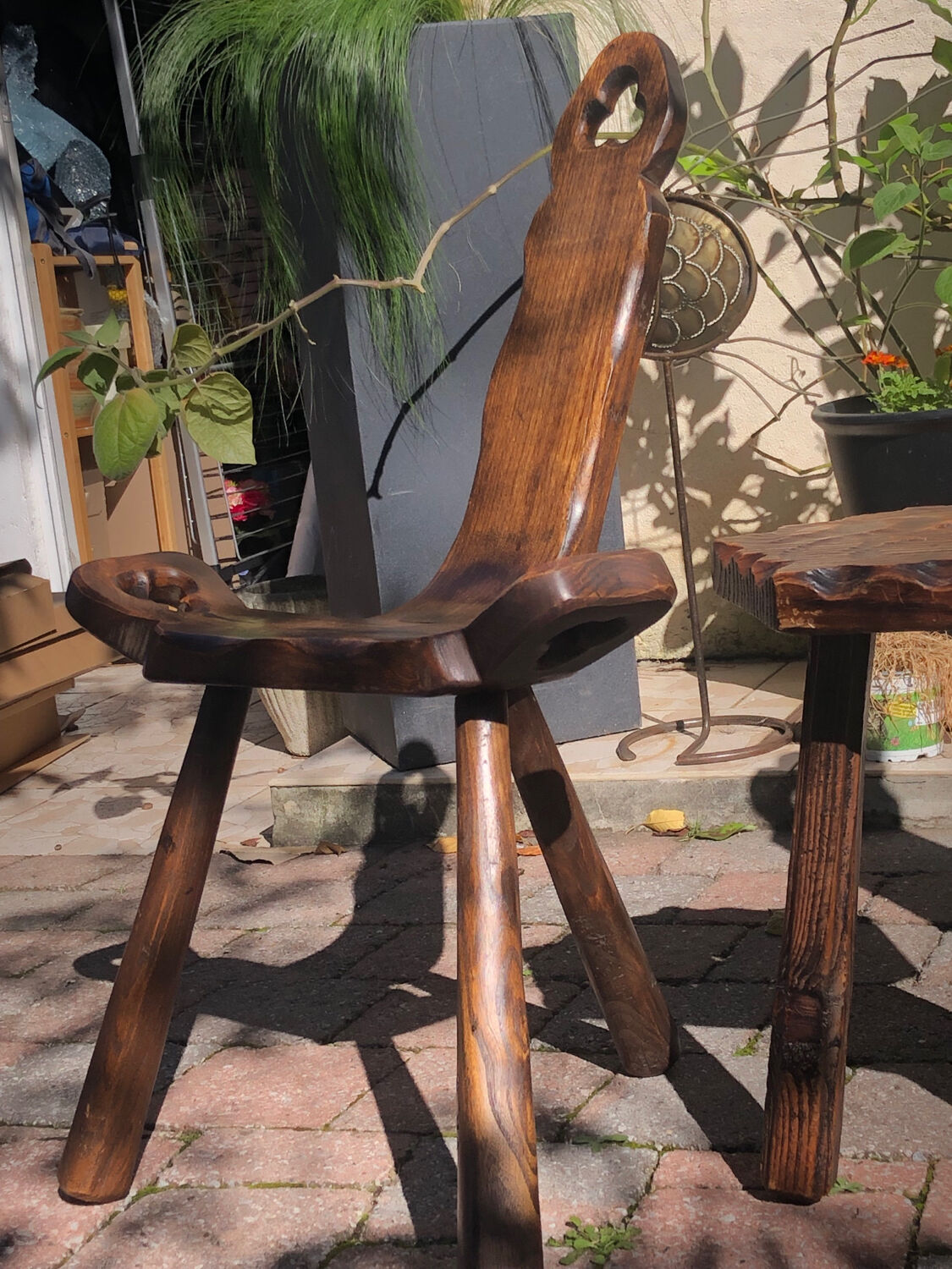 Brutalist chairs and stool