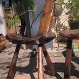 Brutalist chairs and stool