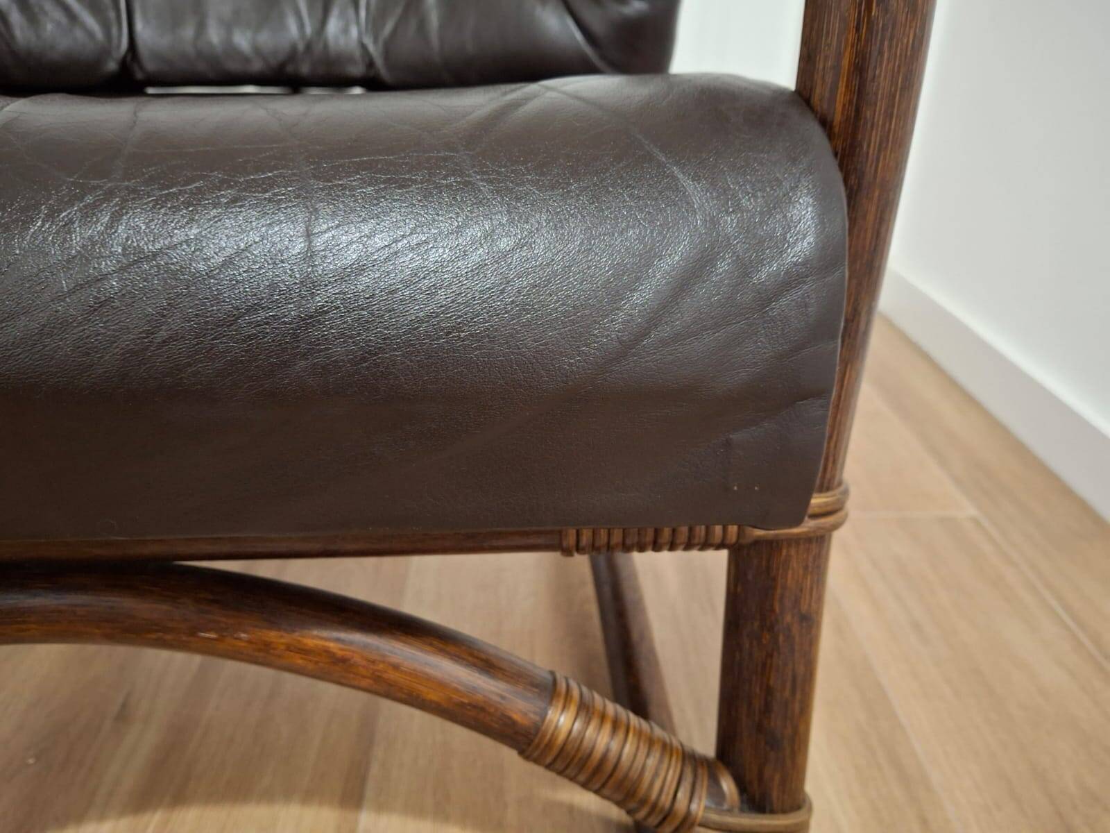 Vintage armchair in Manila style, Denmark, 1960s