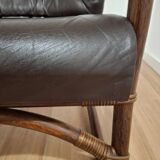 Vintage armchair in Manila style, Denmark, 1960s