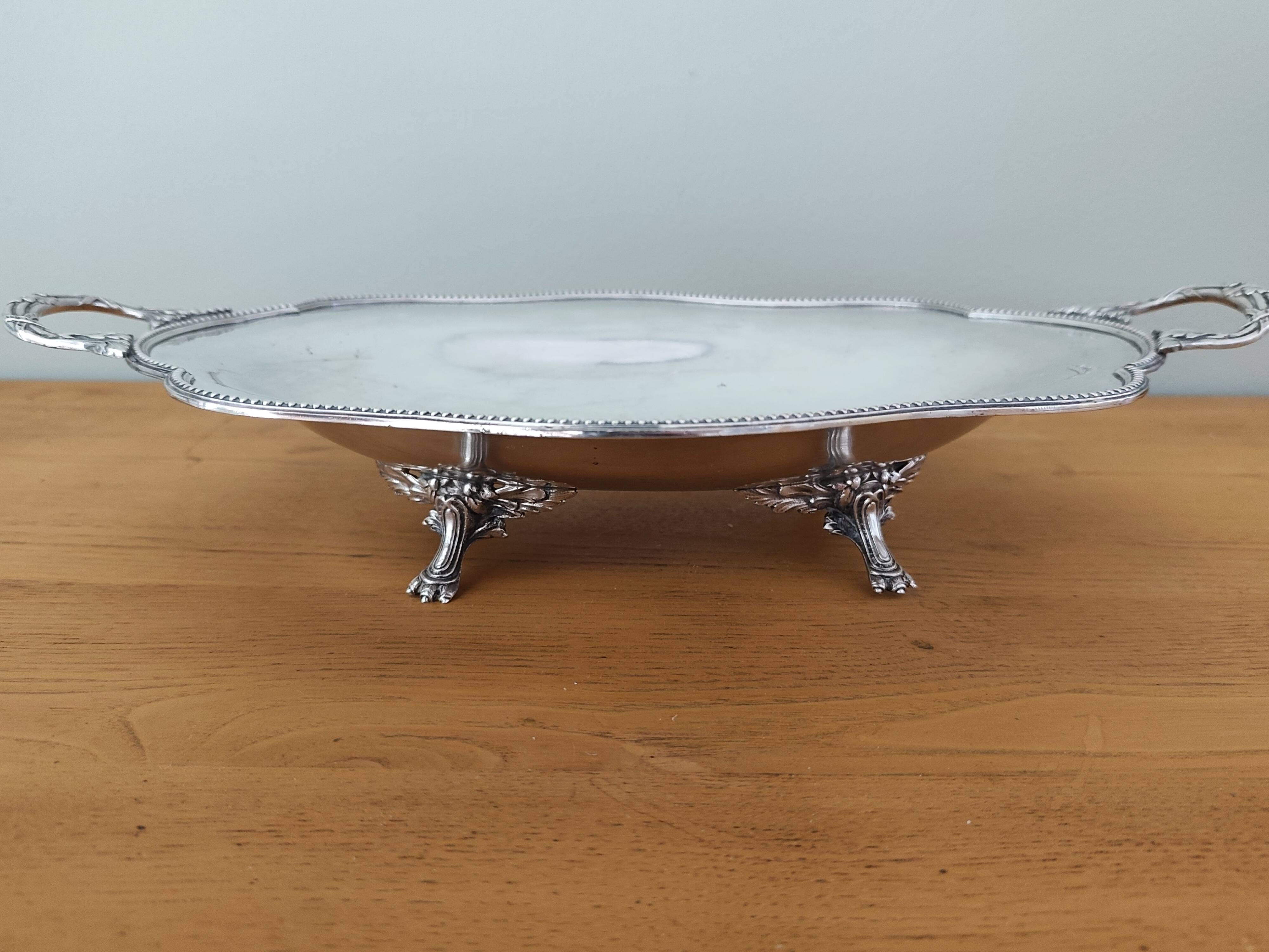 Antique silver-plated centrepiece with hallmark.