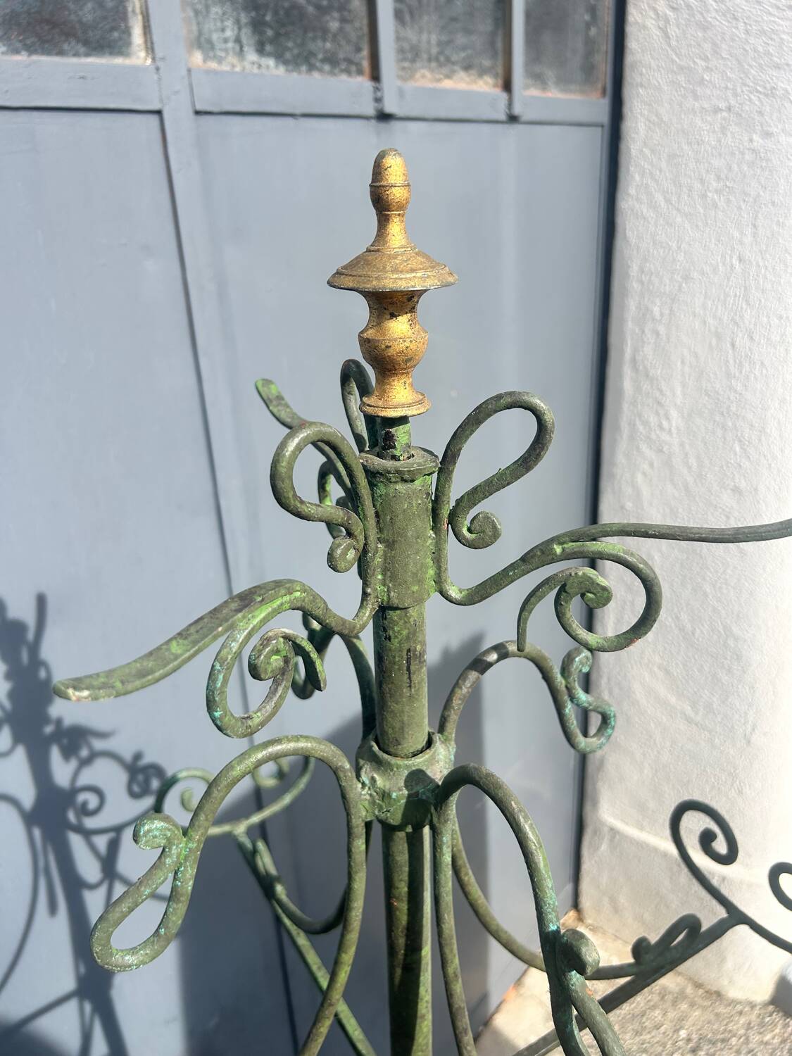 Wrought iron coat rack