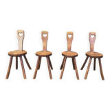 Vintage brutalist heart shaped chairs, 1960s