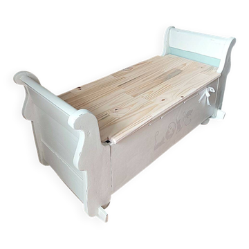 Renovated storage chest - Scandinavian style - unique piece