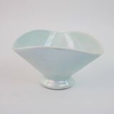 Small bowl or empty pocket in iridescent sky blue ceramic Vallauris circa 1950