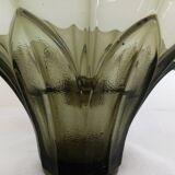 Vase pique flower in molded and pressed glass