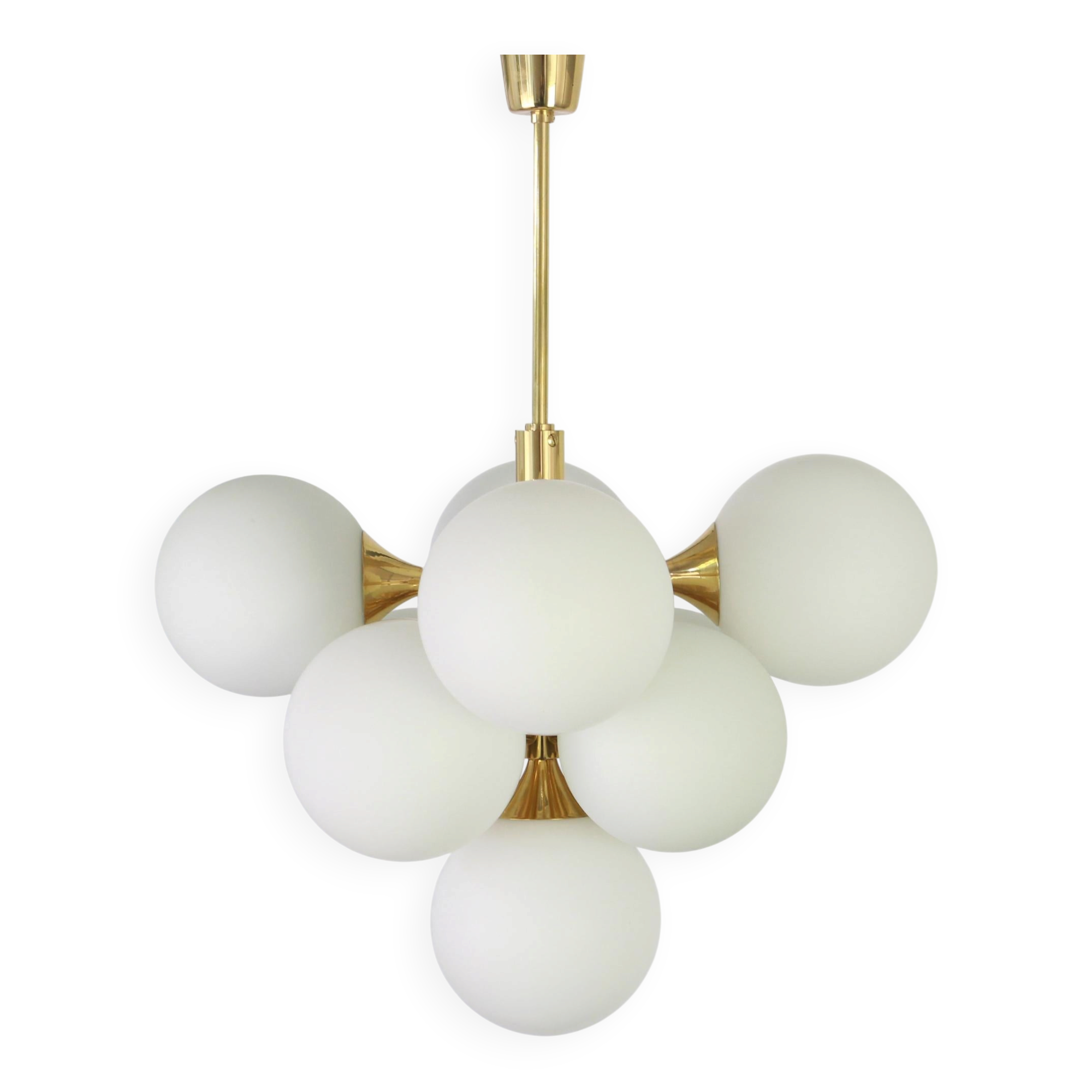 Atomic Lustre in Brass by Kaiser, Germany, 1960s