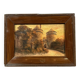 Oil painting on panel dated 1910 depicting the Château fort de Lassay