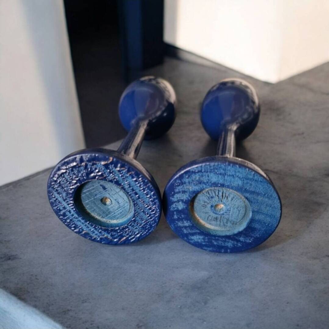 Set of 4 wooden egg cups