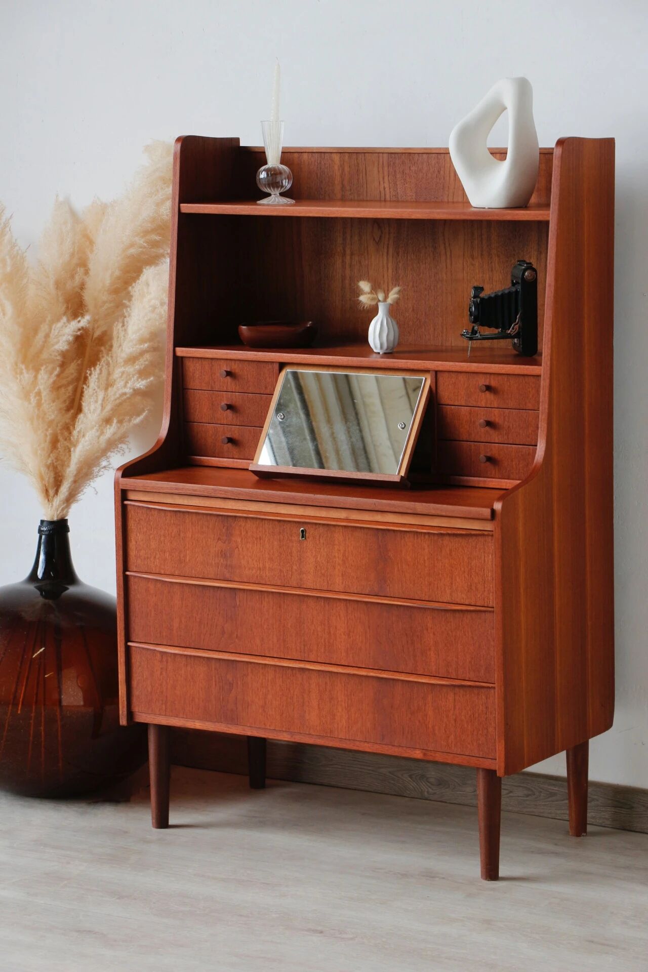 Vintage 1960s Scandinavian teak secretary | Denmark
