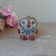Vintage small mexican owl decor ceramic bird hand painted tonala