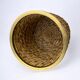 Rattan and brass basket, Italy, 1970s, 16 cm diameter