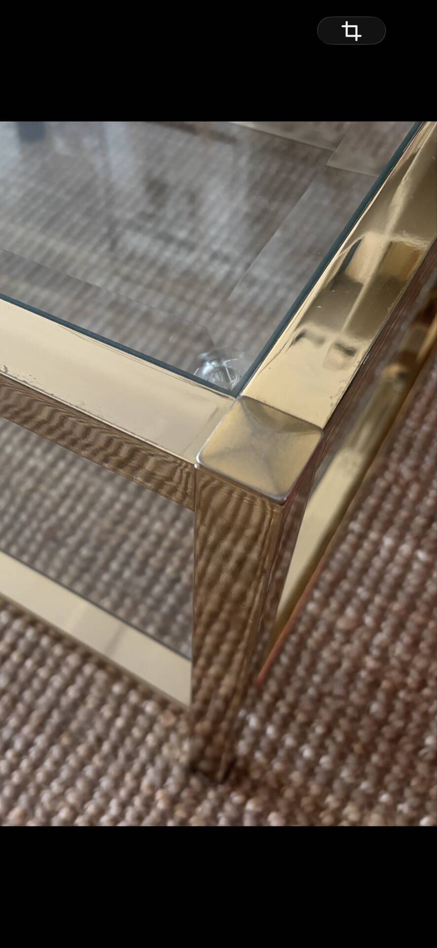 Table basse à double plateau des années 70