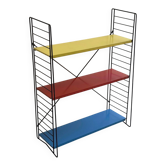 Early free standing Tomado bookshelves / shelving cabinet designed by D. De