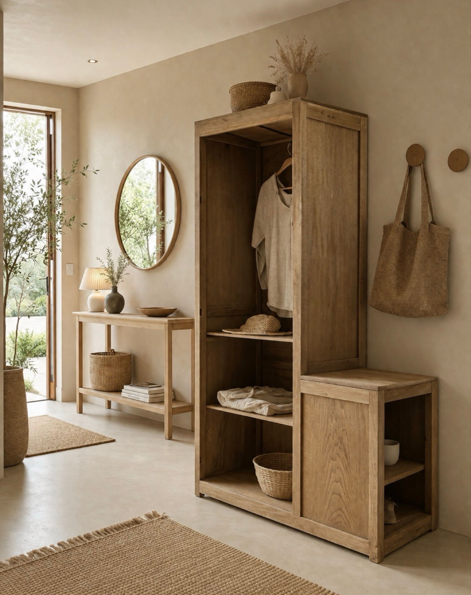 Asymmetrical Parisian wardrobe