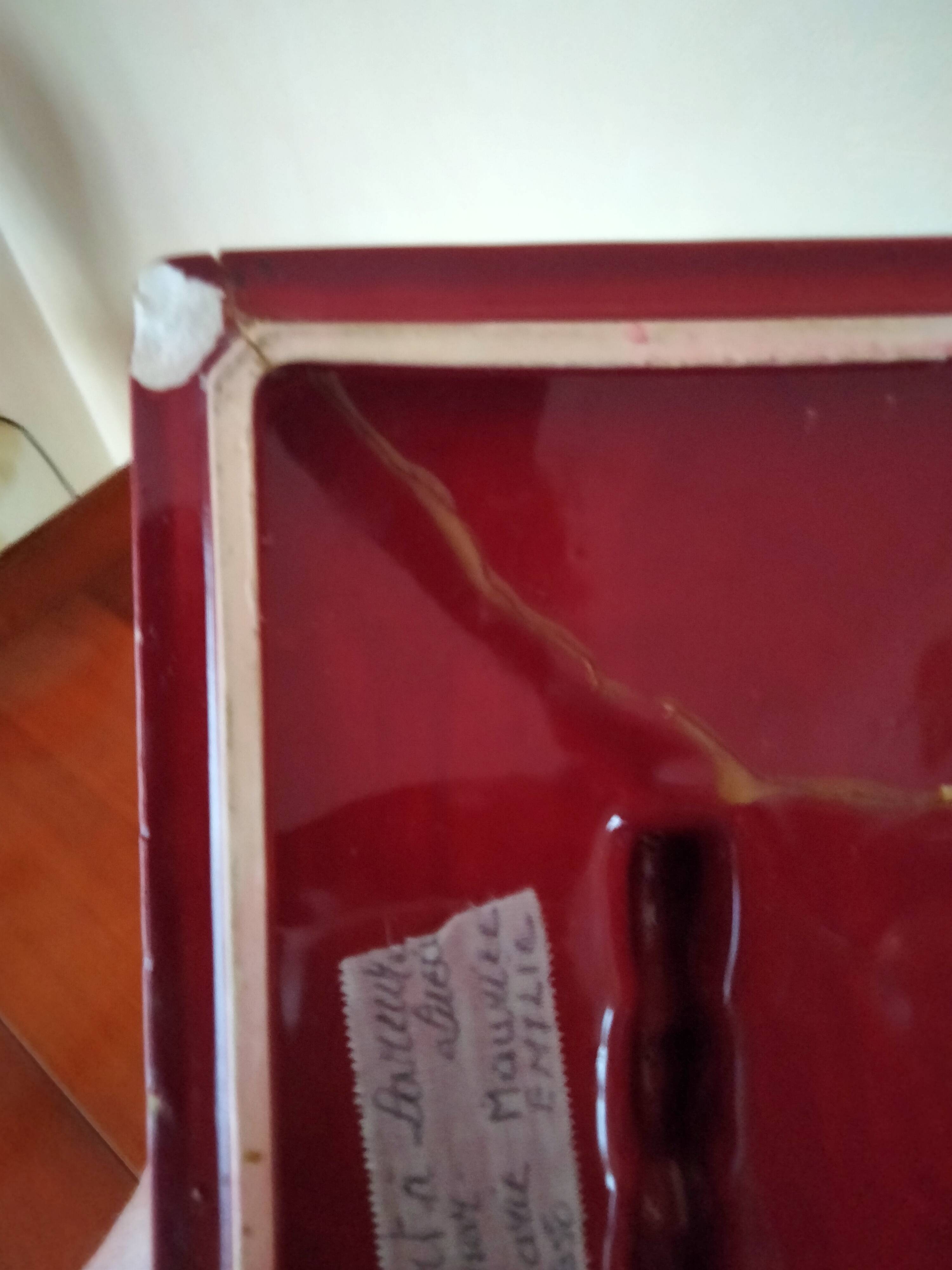 burgundy art deco box