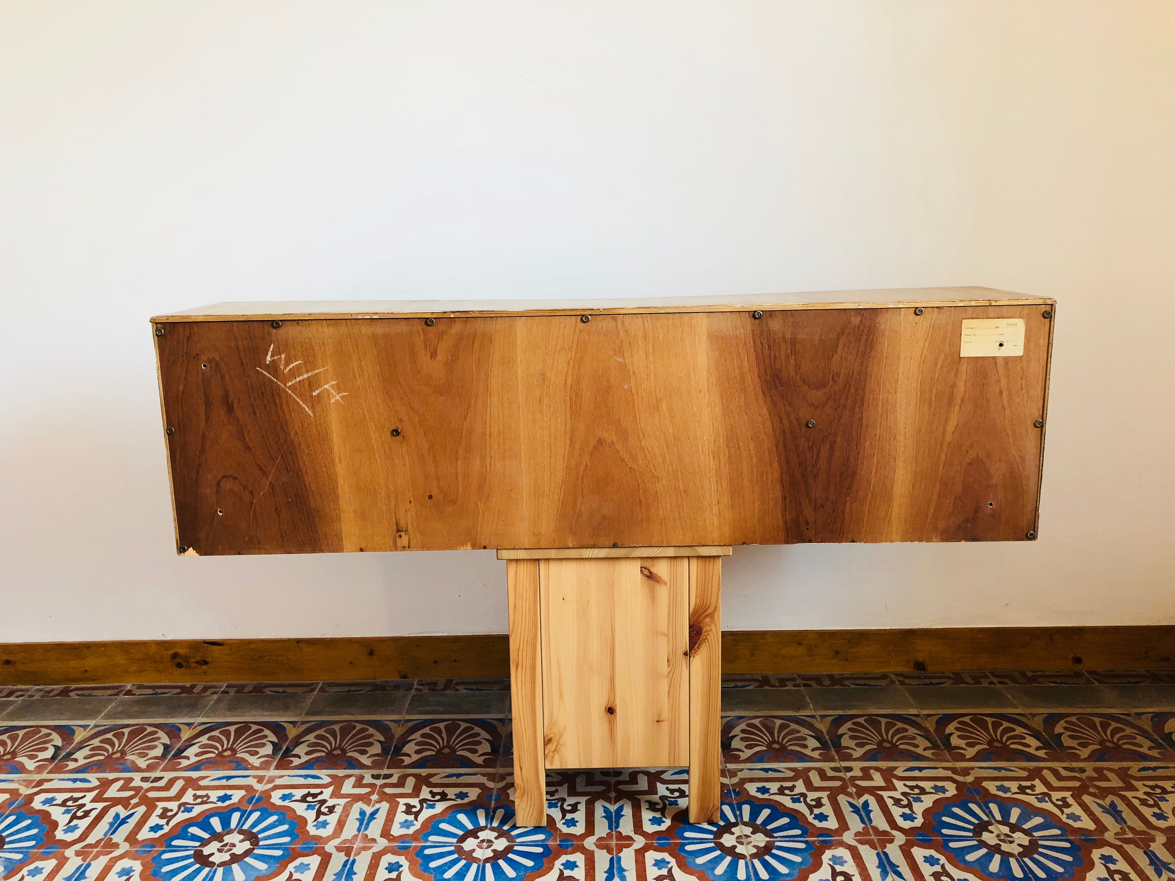 Oak wall hanging sideboard 1960