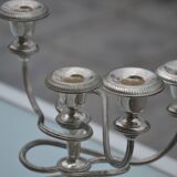 Pair of English silver-plated candlesticks