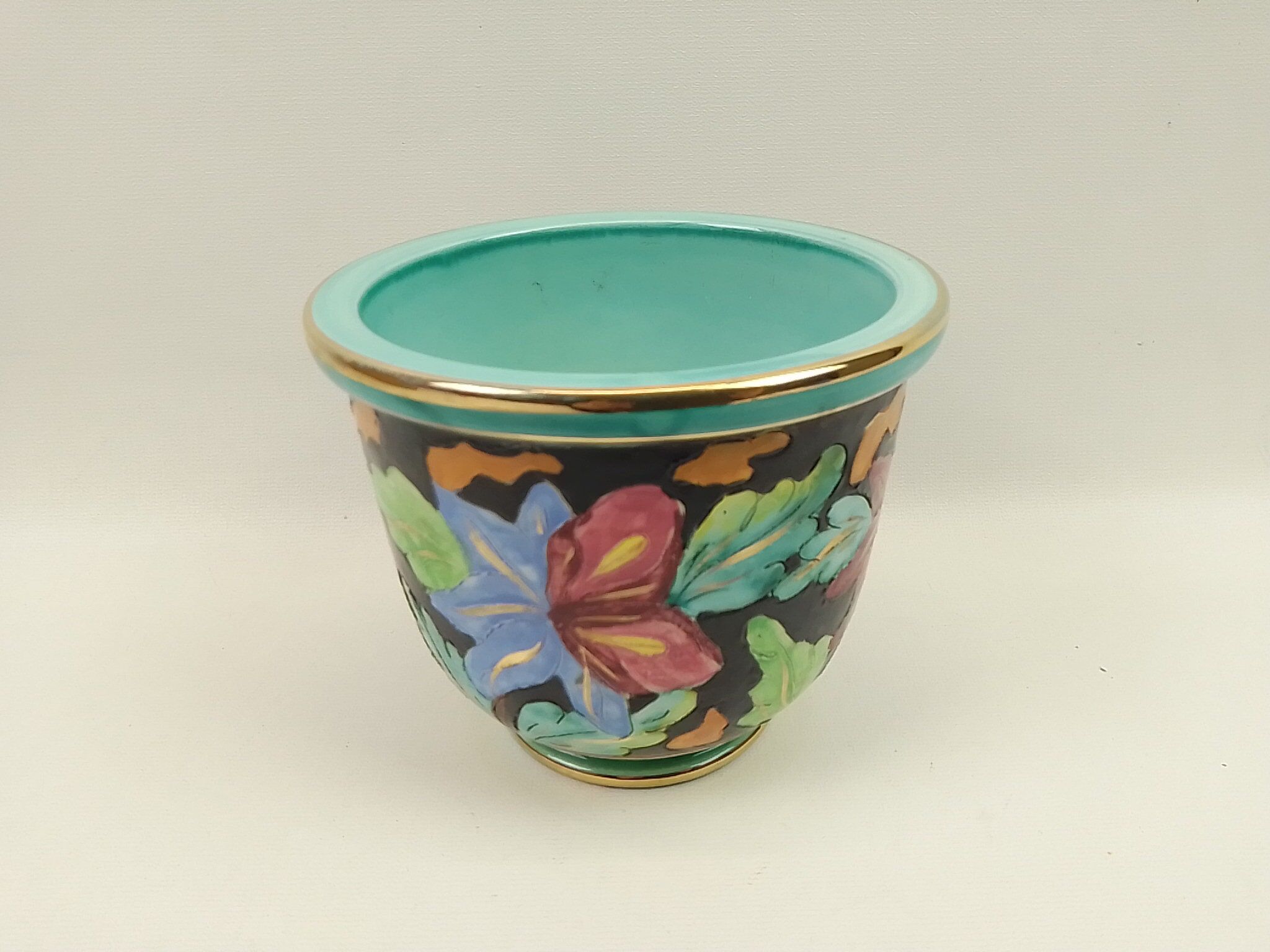 Multicolored ceramic pot cover 11.5cm