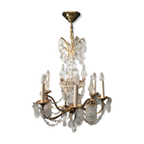 Chandelier bronze and crystal