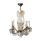Lustre en bronze et cristal