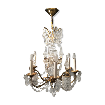 Chandelier bronze and crystal
