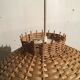 Hanging lamp 60s rattan