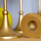 Set of 4 massive brass candlestick vintage