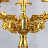 Bronze Bouillotte Lamp in Solid Empire Style Five Lights * Lucien Ga