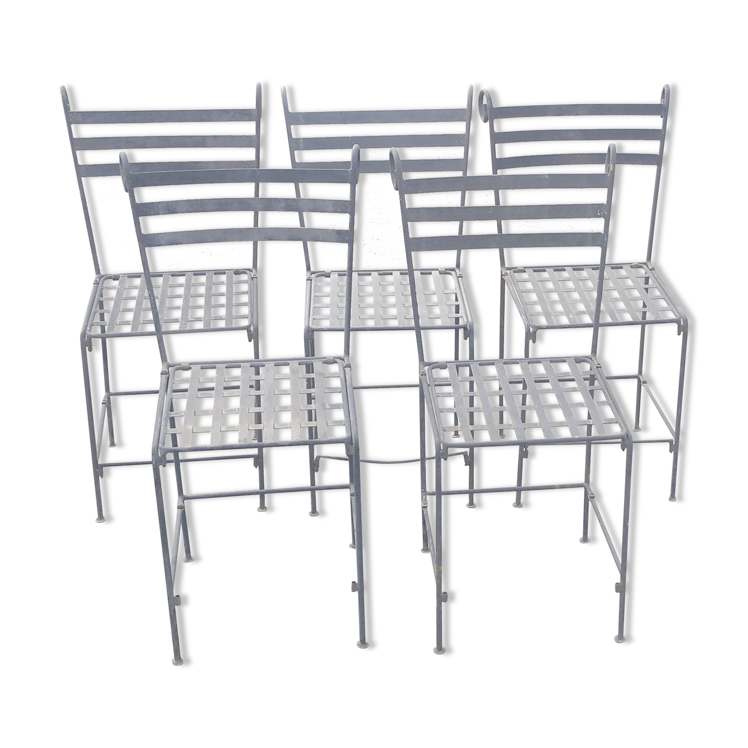Wrought iron folding chairs